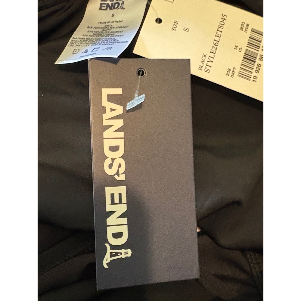 Lands End Womens Black Active Board Shorts Swim Bottoms Small 26LETS045 NWT - Picture 5 of 8